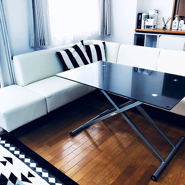 susieのニトリ-昇降式ダイニングテーブル(アクティブF BK) の家具・インテリア写真
