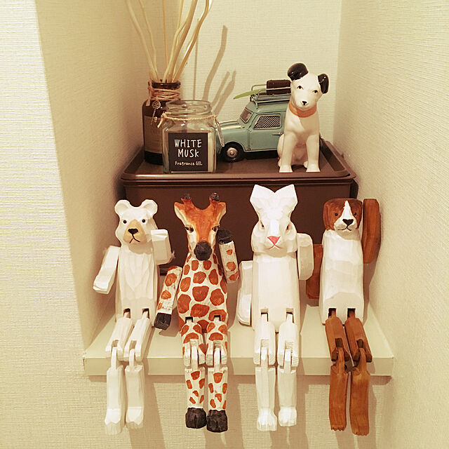 sachiyo0915の-オブジェ/アニマルトイ WOOD ANIMAL TOY ウッドアニマルトイ 動物オブジェ 木彫り人形 ※こちらは小さいサイズです！の家具・インテリア写真