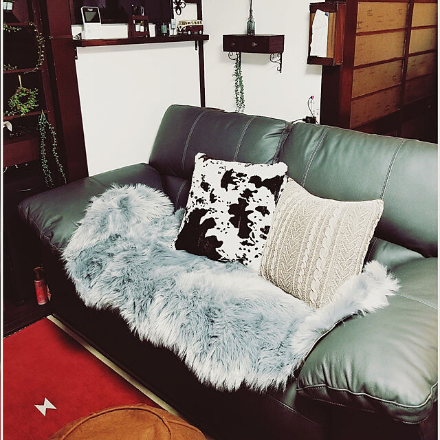 HANIWaのニトリ-2人用本革ソファ(ウォール2 ホンカワ DBR) の家具・インテリア写真