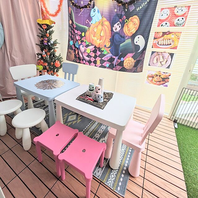 kids-homeのIKEA (イケア)-MAMMUT マンムット 子ども用テーブル - 室内/屋外用 ホワイト 77x55 cm 703.651.76の家具・インテリア写真