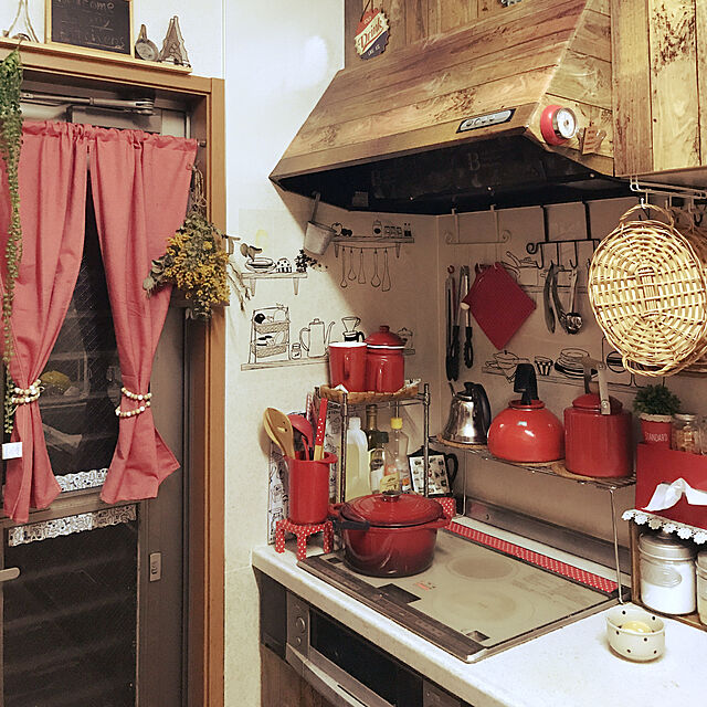 chiekawa63のニトリ-ホーローオイルポット 1.1Ｌ(1.1L RED) の家具・インテリア写真