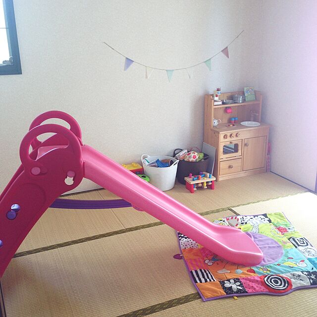 murakami513の-★＜大＞Grow'n　up 折りたたみロングすべり台　ピンク　SG-BG-PK【ヤトミ】　大型遊具　スライダー　折りたたみ式　折り畳みの家具・インテリア写真