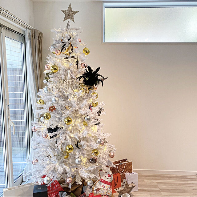 brapipapaの-クリスマスツリーセット おしゃれ クリスマスツリー ホワイトツリー ブラックツリー LEDツリー 120cm 150cm 180cm 210cm 240cm 飾り シンプル 北欧 インテリア クリスマス雑貨の家具・インテリア写真
