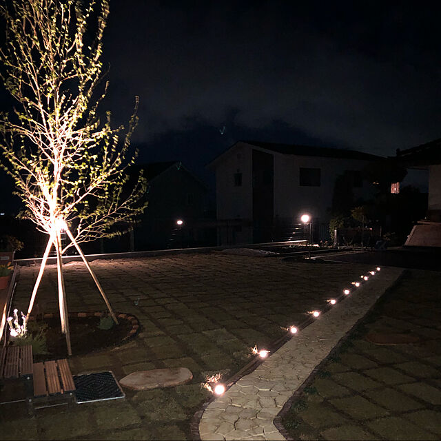 tsucchi-の-埋め込み式ライト FVTLED スポットライト 地中埋込型ライト 12V 0.6W IP67防水 LED 照明 省電力 ガーデン 庭 屋外用 CE RoHS認証 10個セット 3年保証付き (ウォの家具・インテリア写真