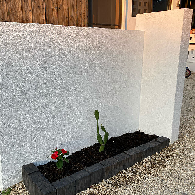 sakuraの-枕木風 花壇ブロック 3連 Cタイプ 2個セット Sサイズ [レンガ・煉瓦・花壇・ベランダガーデン・土留め]の家具・インテリア写真