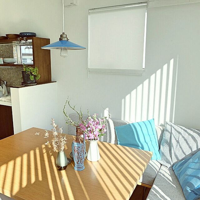 ricefishのイケア-IKEA/イケア　HENRIKA　クッションカバー　ターコイズ　50x50cmの家具・インテリア写真