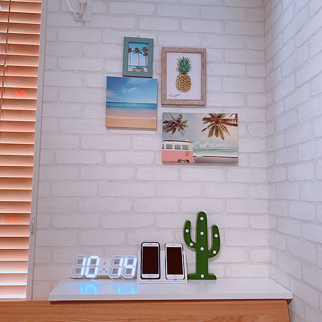 yukariの-elegantstunning プラスチックトロピカルサボテンマーキーLEDランプライトノベルティガーデンカクテルパーティーレトロ2AAのバッテリーが動作しますの家具・インテリア写真