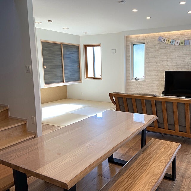 shi-saのニトリ-ダイニングテーブル(イブキ160 LBR） の家具・インテリア写真