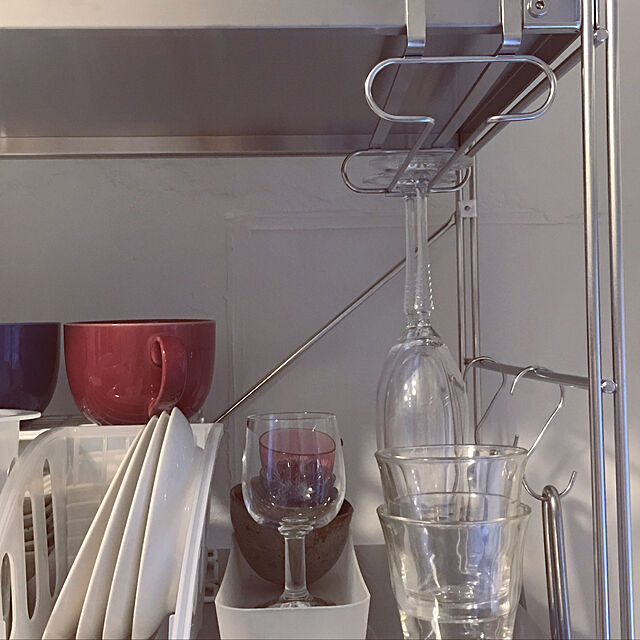 Chiharuの-ワイングラスホルダー ロング【日本製】【18-8ステンレス製】ワイングラスラック ワイングラスハンガーの家具・インテリア写真