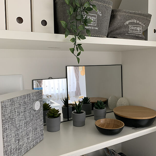 hiroのイケア-ＩＫＥＡ/イケア　FEJKA　人工観葉植物 鉢カバー付き12 cm　3個セット　Succulentの家具・インテリア写真