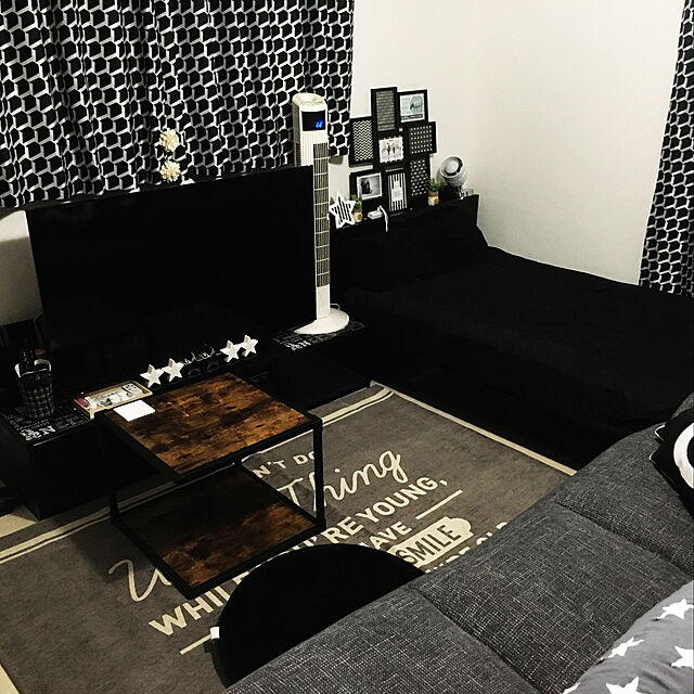 sachiのニトリ-既製カーテン(ディーン ブラック 100X140X2) の家具・インテリア写真