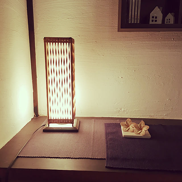 usamakiの無印良品-インド綿手織ランチョンマット／ライトブラウン グレーの家具・インテリア写真