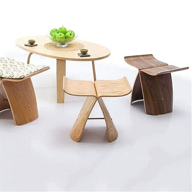 aiojapanの-バタフライスツール ブラウン リプロダクト品 ウッドチェア 木製チェア 木製スツール 木製椅子 木製イス スツール 椅子 イス 家具 ウッド チェアの家具・インテリア写真