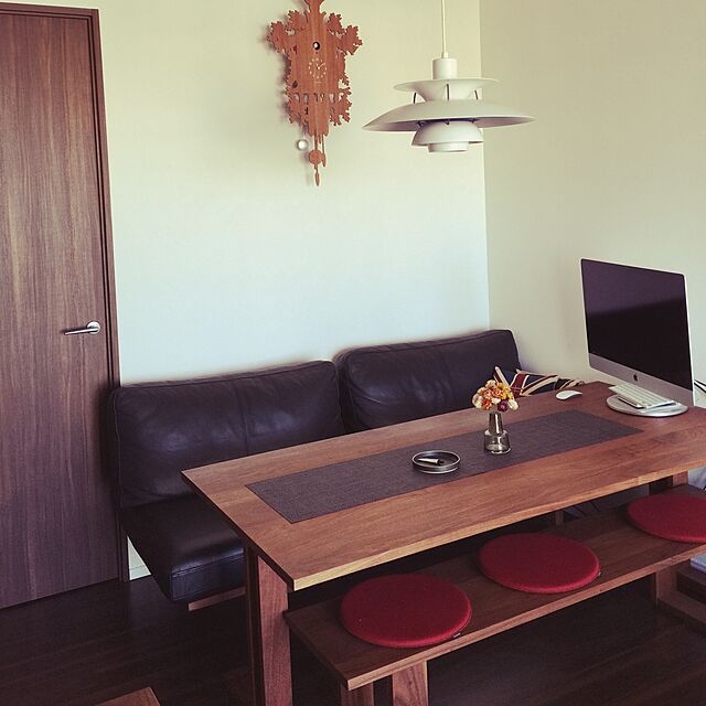 mASaYoukiの-【SEMPRE/センプレ】ウールフェルト クッション／オレンジの家具・インテリア写真