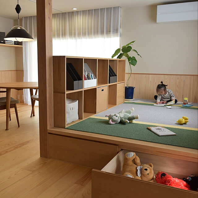 yu_s.anの無印良品-スタッキングチェスト・引出し・４段／オーク材の家具・インテリア写真