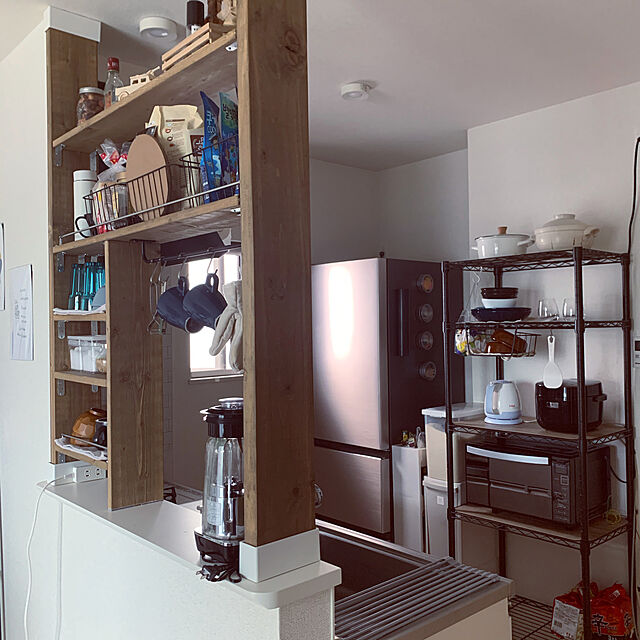 msz___kのニトリ-スリムワゴン幅125 4段(Ｆ2545 グレー) の家具・インテリア写真