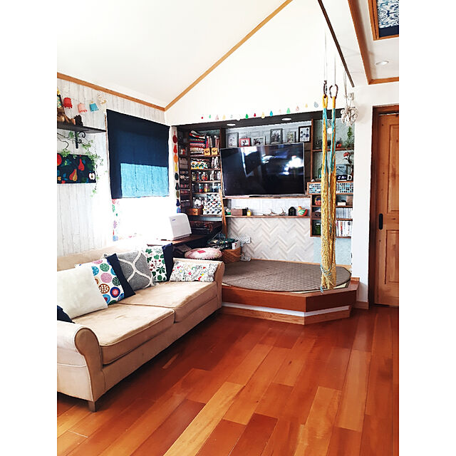 Miponappoの-東リ fuful フフル オーダーカーテン＆シェード CASUAL TKF10046 スタンダード縫製 約2倍ヒダの家具・インテリア写真