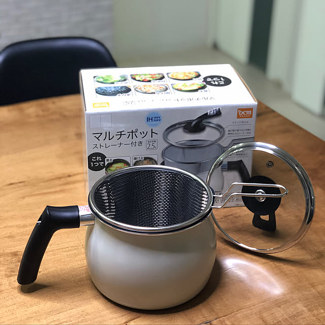 michiの-DCM DCMマルチポット2.5L ストレーナー付　ホワイト ホワイト|生活用品 キッチン用品 調理器物 ケトル DCMオリジナルブランド 生活用品 キッチン用品（DCMブランド）の家具・インテリア写真