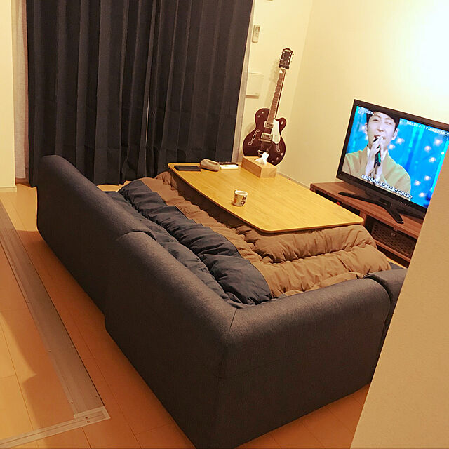 39のニトリ-遮光1級カーテン(レーナ ネイビー 100X200X2) の家具・インテリア写真