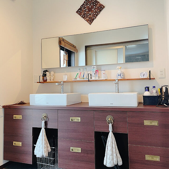 k-homeのニトリ-ハンドタオル 2枚セット(サークル ラール LGY) の家具・インテリア写真
