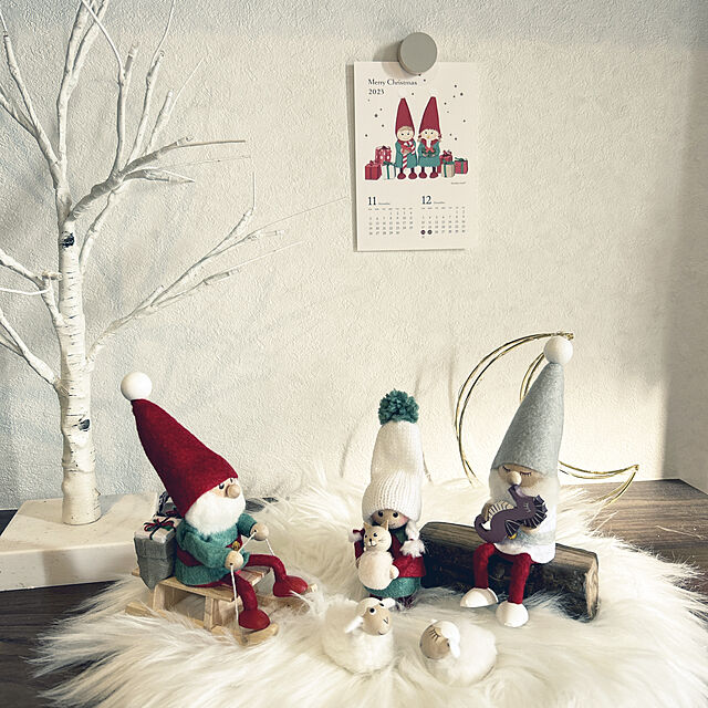 yunyumのピーオーエス-【正規品】NORDIKA nisse ノルディカ ニッセ クリスマス 木製人形（ヒツジ／ホワイト／S／NRD120047)【北欧雑貨】の家具・インテリア写真