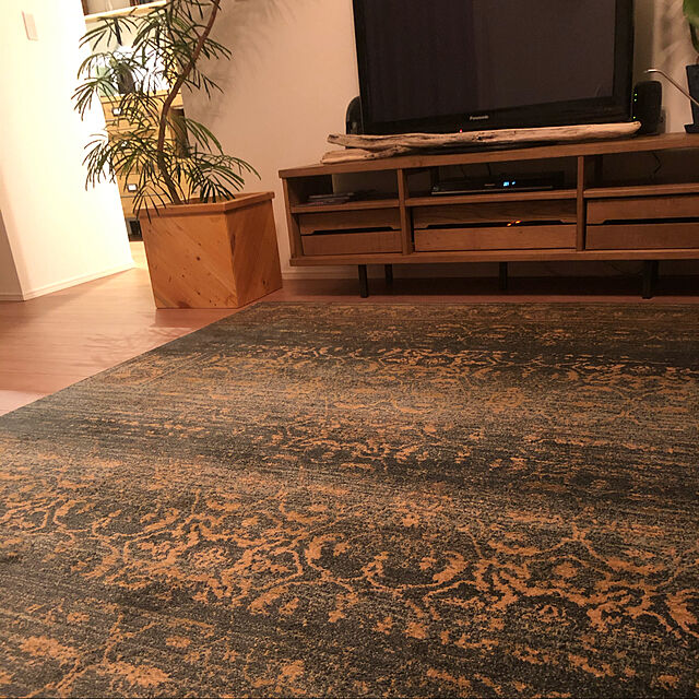 ta_kaのサヤンサヤン-サヤンサヤン ペルシャ アンティーク ラグマット オールドスタイルⅢ 100x150 1畳 ネイビーの家具・インテリア写真