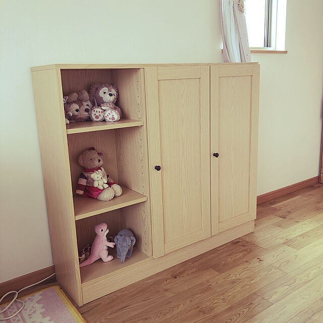 maririのニトリ-本棚セット(サラ10114NA/扉2) の家具・インテリア写真