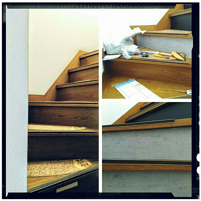 littlemomの-階段 マット 『リーガ』 15枚セット 65×23cm 滑り止め加工 王朝柄 2017689 2017789の家具・インテリア写真