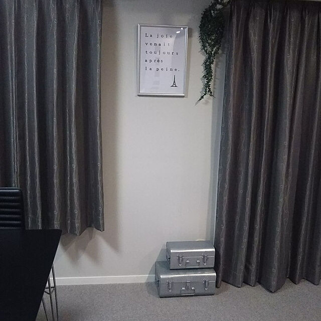 kazuのニトリ-ダイニングテーブルセット(クーボ2 75BK/クーボ2 BK) の家具・インテリア写真
