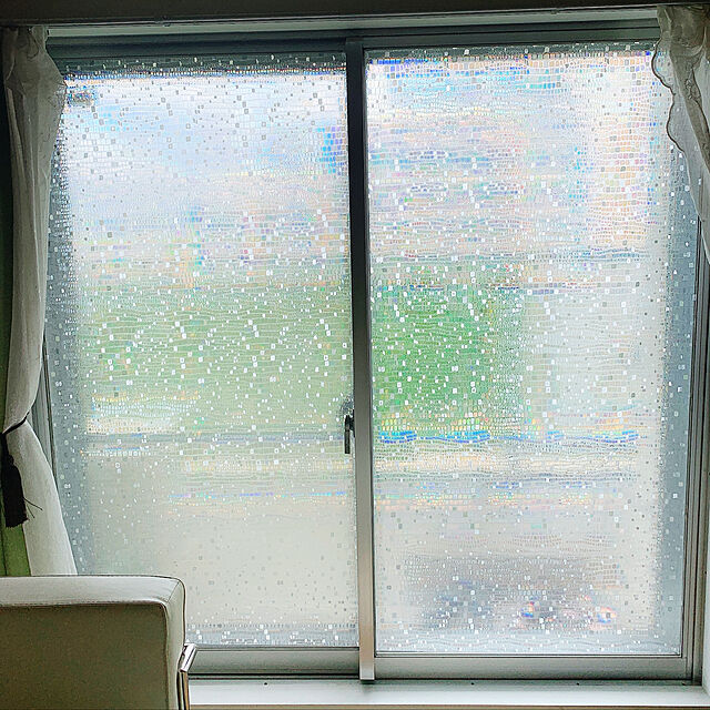 aureaのKingmaxProducts-CottonColors 窓ガラスフィルム 目隠しシート 何度も貼直せる 窓用フィルム 紫外線カット 90x200cm のり無し 3Dステンドグラス DIY 石道013の家具・インテリア写真
