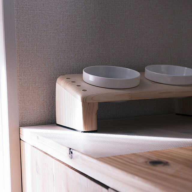 ___bouleau.30の-木製餌台ペットの食卓（ナナメW中）の家具・インテリア写真
