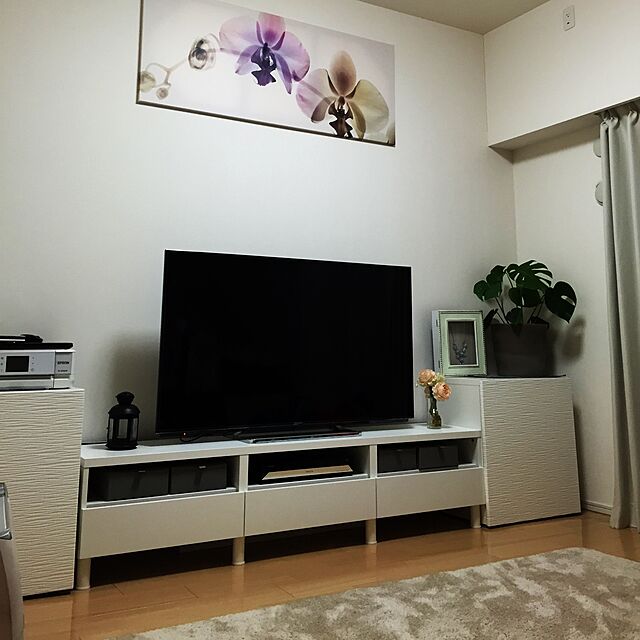 mari5884のIKEA (イケア)-IKEA　BESTA　テレビ台 引き出し付き, ホワイト, グレーターコイズ　59904271の家具・インテリア写真