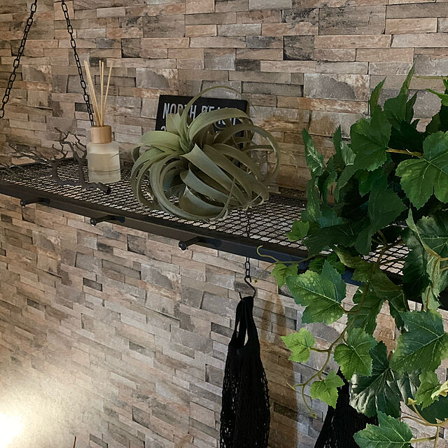 Sin1の-壁紙 のり付き レンガ 煉瓦 巾約92cm×m単位 のりつき クロス 張り替え 石目 ブルックリン 茶色 グレーの家具・インテリア写真