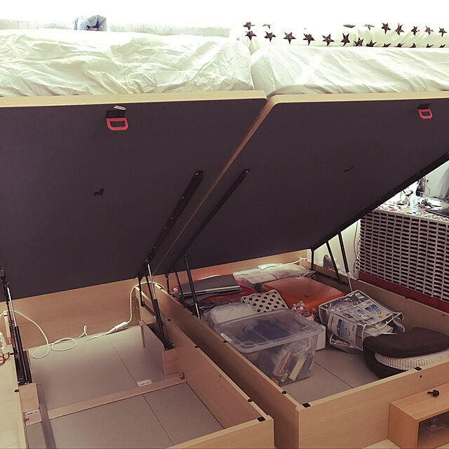Naoのニトリ-ダブルベッドフレーム(セシルC NA OP235 タテ) の家具・インテリア写真