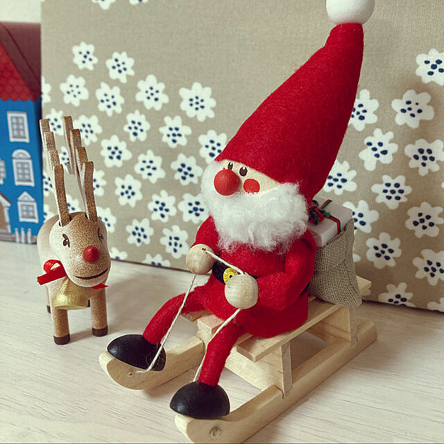 kumikoの-ノルディカニッセ トナカイ ブラウン マフラー NORDIKA nisse クリスマス 雑貨 木製 人形 北欧 NRD120719の家具・インテリア写真