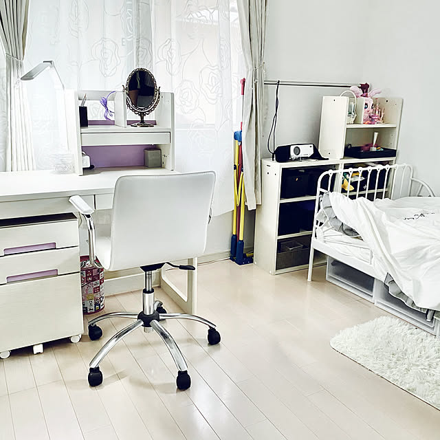 tamのイケア-[IKEA/イケア/通販]MINNEN ミンネン 伸長式ベッドフレームとすのこ（組み合わせ）, ホワイト[JD](a)(39124617)の家具・インテリア写真