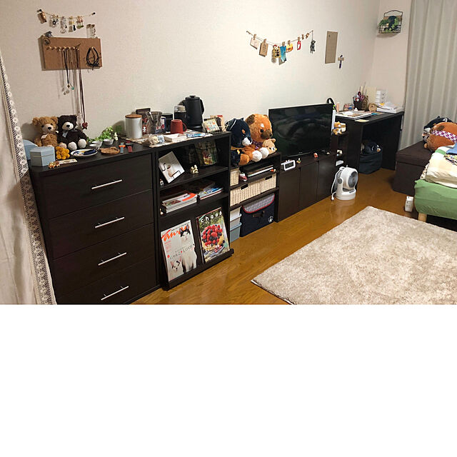 uzukumaのニトリ-カラーボックスカラボ ワイド３段(DBR) の家具・インテリア写真