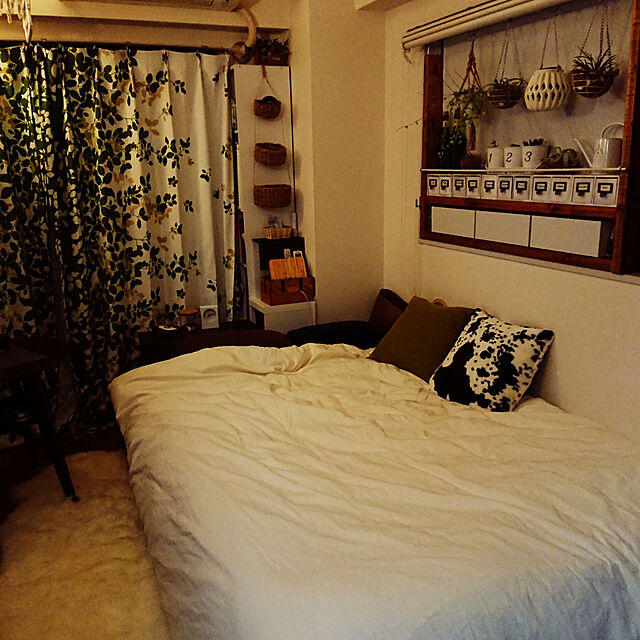 springcanolaのニトリ-クッションカバー(IN ラフ GR) の家具・インテリア写真