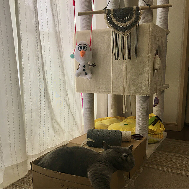 kittyのGany-ナチュラルコットン マクラメ 紐 コード ロープ 3mm 綿紐 DIY マクラメ編み 2個セット Gany (ベージュ, 200m×2個)の家具・インテリア写真