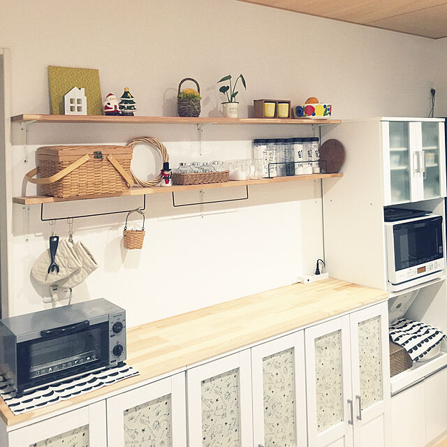 AKIKOのニトリ-レンジ台(フォルム RE1860 DBR) の家具・インテリア写真