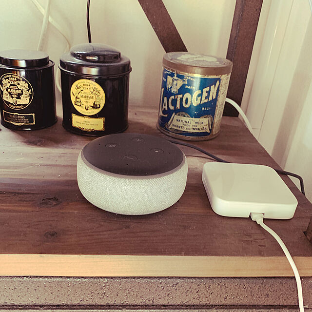 orange-toastの-Echo Dot (エコードット)第3世代 - スマートスピーカー with Alexa、ヘザーグレーの家具・インテリア写真