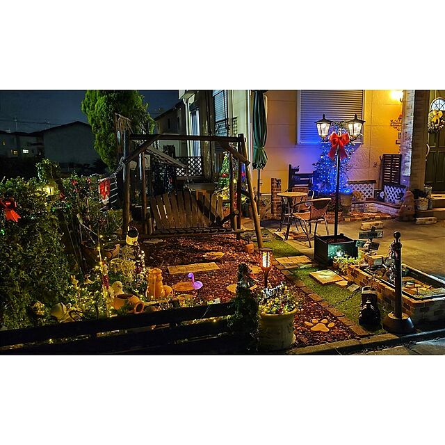 saayaのLocacohold-ソーラーローンライト、Ledフラミンゴ防水ソーラーローンライト屋外ガーデンデコレーションライトガーデンフロアランドスケープライト（ピンク）の家具・インテリア写真