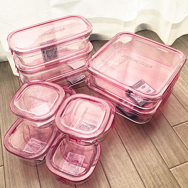 kuromiのAGCテクノグラス-iwaki イワキ 保存容器 ピンク 4点セット 特別価格　の家具・インテリア写真