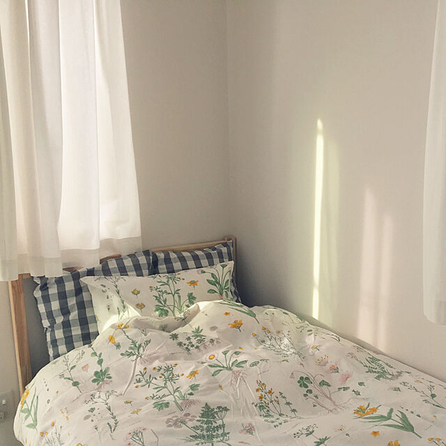 Aoiの無印良品-綿帆布プリーツカーテン／グリーンの家具・インテリア写真