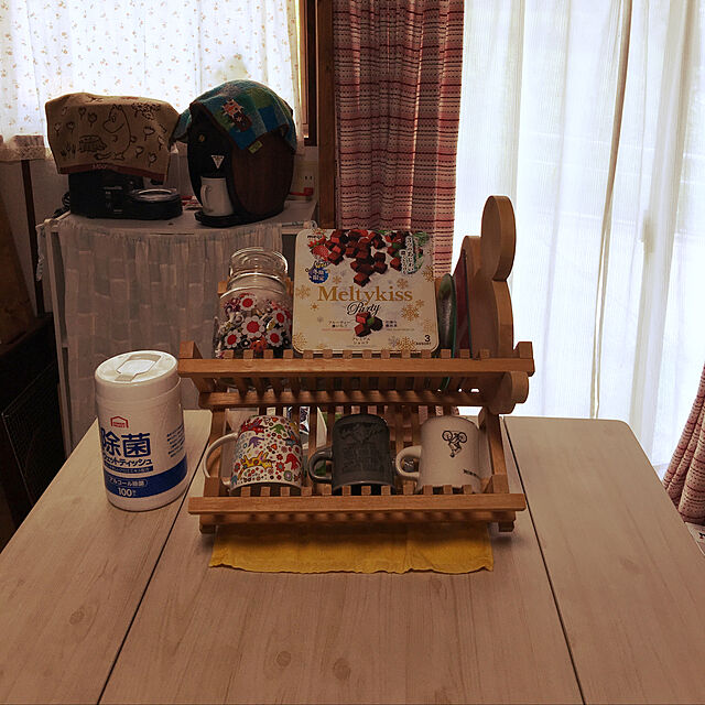 konekoのClaurys-Claurys 水切りかご ラック 木製 デッシュラック スタンド 折り畳み キッチン (16枚)の家具・インテリア写真