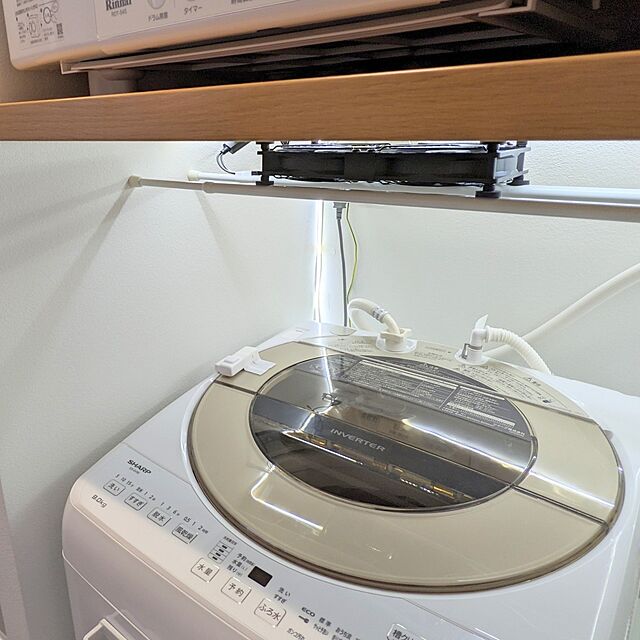inuichiroのシャープ-シャープ 上面 洗濯機 ES-GV9G-N 穴なし槽 インバーター搭載 ゴールド系 ホワイト 9kgの家具・インテリア写真
