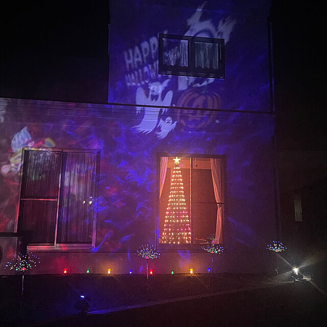 mimiの-クリスマス プロジェクターライト 海洋ライト RGB多色変化 LED投光器 イルミネーション プロジェクションライト 防水 リモコン 屋外の家具・インテリア写真
