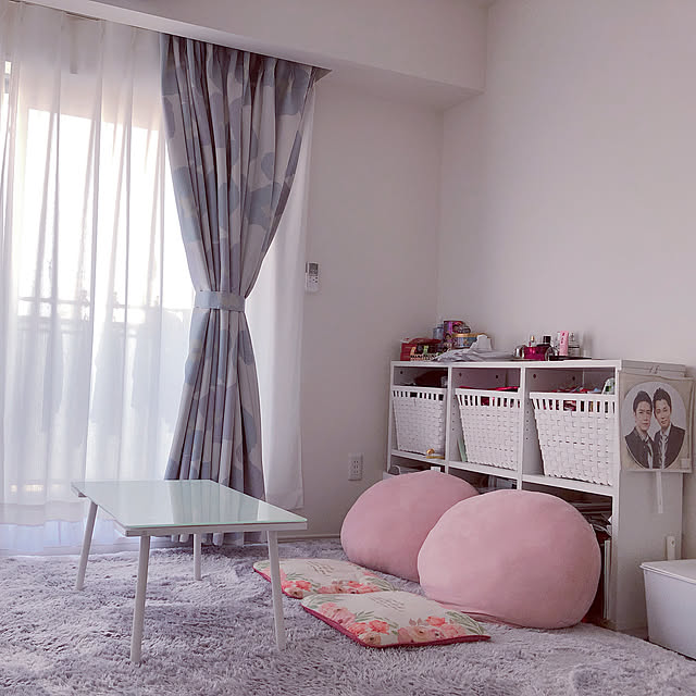 mii5218の-【オーダー】透かし花柄のストライプ遮光オーダーカーテンの家具・インテリア写真