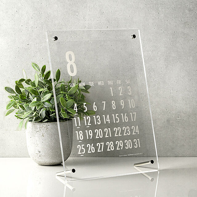 tuuliの-【限定商品】《ネコポスOK》透明カレンダーWHITE（2024年4月〜2024年12月)の家具・インテリア写真