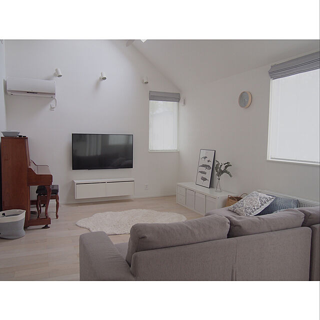 saki_8のイケア-【IKEA -イケア-】ikea キャビネット KALLAX -カラックス- シェルフユニット ホワイト 42x147 cm (403.518.83)の家具・インテリア写真